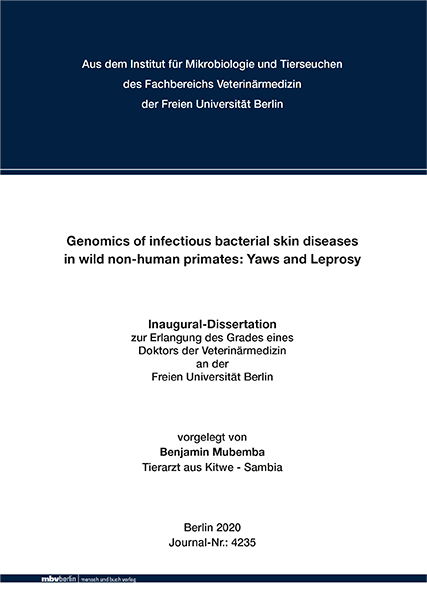 Genomics of infectious bacterial skin diseases in wild non-human primates: Yaws and Leprosy - Benjamin Mubemba