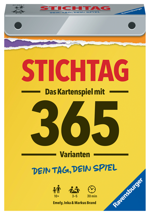 Stichtag – 27047 – Dein Tag, Dein Spiel – Das spannende Stichspiel mit 365 Varianten von Ravensburger für 3 bis 5 Spieler ab 10 Jahren – inklusive Schnellstart-Anleitung!