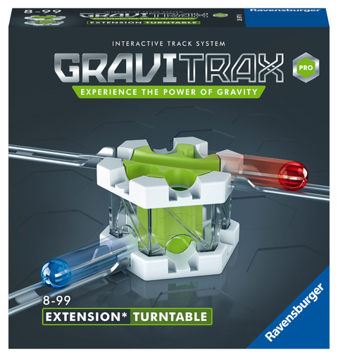 Ravensburger GraviTrax PRO Erweiterung Turntable - Ideales Zubehör für spektakuläre Kugelbahnen, Konstruktionsspielzeug für Kinder ab 8 Jahren