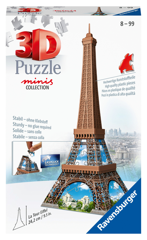 Ravensburger 3D Puzzle 12536 - Mini Eiffelturm - 54 Teile - ab 8 Jahren