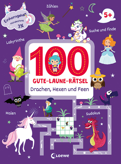 100 Gute-Laune-Rätsel - Drachen, Hexen und Feen