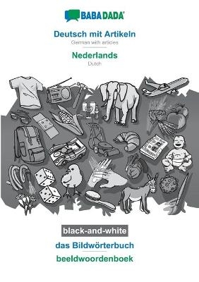 BABADADA black-and-white, Deutsch mit Artikeln - Nederlands, das BildwÃ¶rterbuch - beeldwoordenboek -  Babadada GmbH