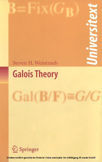 Galois Theory -  Steven H. Weintraub