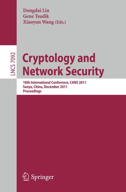 Cryptology and Network Security - 