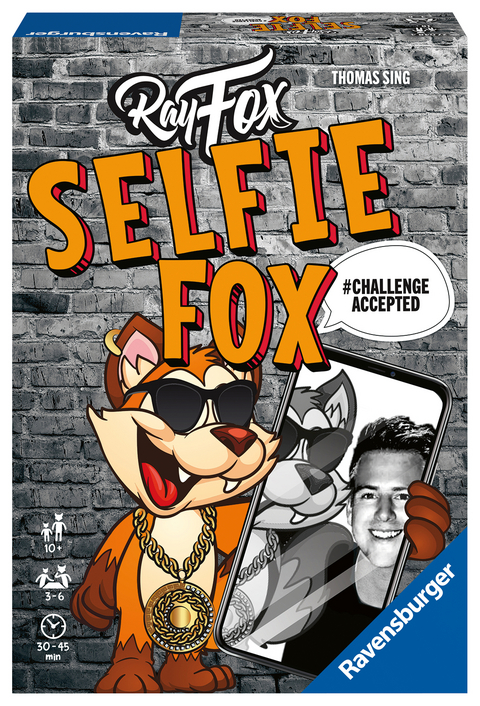 Ravensburger Familienspiel 27048 - SELFIE FOX - Partyspiel für 3-6 Spieler ab 10 Jahren