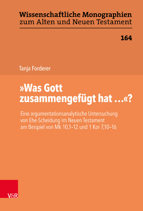 "Was Gott zusammengefügt hat..."? - Tanja Forderer