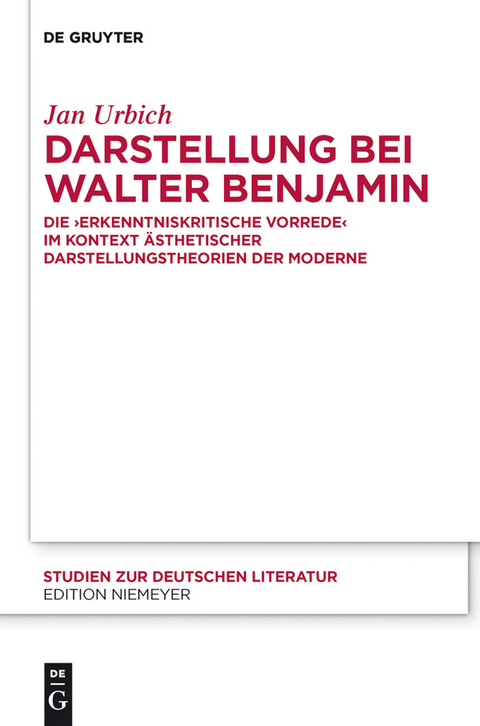 Darstellung bei Walter Benjamin - Jan Urbich