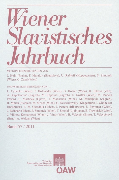 Wiener Slavistisches Jahrbuch / Band 57/2011 -  Institut für Slavistik