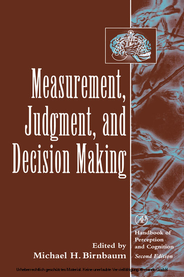 Measurement, Judgment, and Decision Making - 