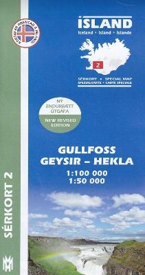 Gullfoss - Geysir - Hekla - Iceland Trekking & Driving Map 2 - 1:100 000 & 1:50 000 - HH Hansen