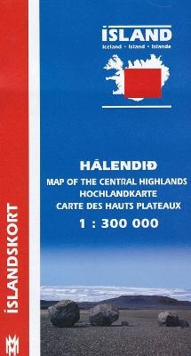 Central Highlands Iceland Map 1:300 000 - H H Hansen