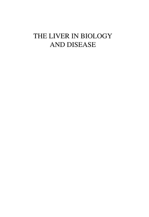 Liver in Biology and Disease - 