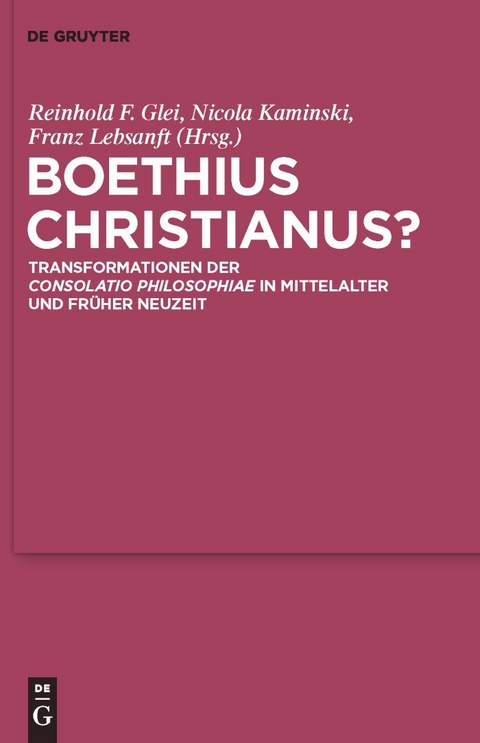 Boethius Christianus? - 