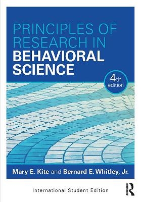 Principles of Research in Behavioral Science - Jr. Whitley  Bernard E., Mary E. Kite