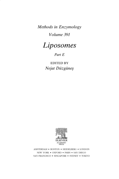 Liposomes, Part E - 