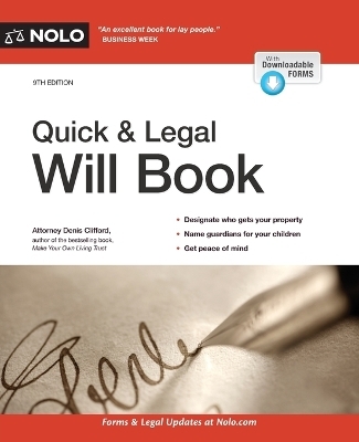 Quick & Legal Will Book - Denis Clifford