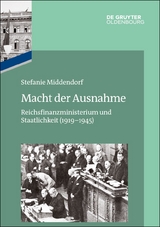 Das Reichsfinanzministerium im Nationalsozialismus / Macht der Ausnahme - Stefanie Middendorf