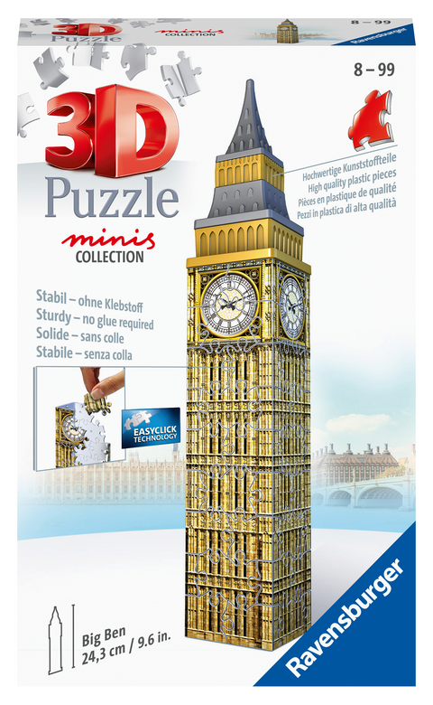 Ravensburger 3D Puzzle 11246 - Mini Big Ben - 54 Teile - ab 8 Jahren