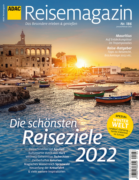 ADAC Reisemagazin 12/21 mit Titelthema Top Reisethemen 2022