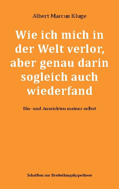 Wie ich mich in der Welt verlor, aber genau darin sogleich auch wiederfand - Albert Marcus Kluge