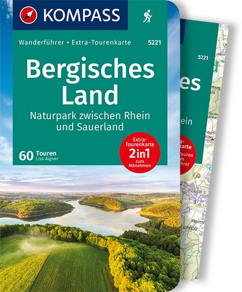 KOMPASS Wanderführer Bergisches Land, Naturpark zwischen Rhein und Sauerland, 60 Touren - Lisa Aigner