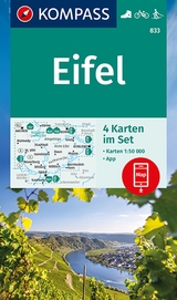 KOMPASS Wanderkarten-Set 833 Eifel (4 Karten) 1:50.000