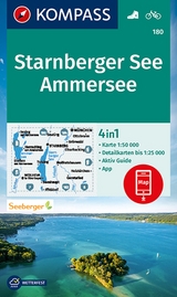 KOMPASS Wanderkarte 180 Starnberger See, Ammersee 1:50.000 - 