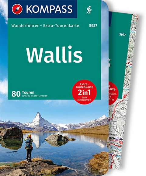 KOMPASS Wanderführer Wallis, Oberwallis, 80 Touren - Wolfgang Heitzmann