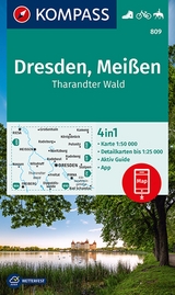 KOMPASS Wanderkarte 809 Dresden, Meißen, Tharandter Wald 1:50.000