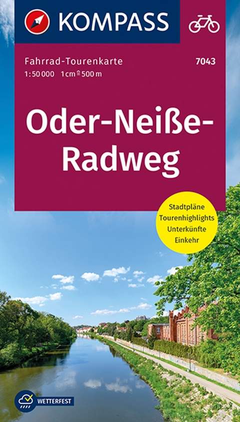 KOMPASS Fahrrad-Tourenkarte Oder-Neiße-Radweg 1:50.000