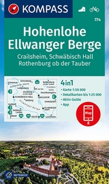 KOMPASS Wanderkarte 774 Hohenlohe, Ellwanger Berge, Crailsheim, Schwäbisch Hall, Rothenburg ob der Tauber 1:50.000