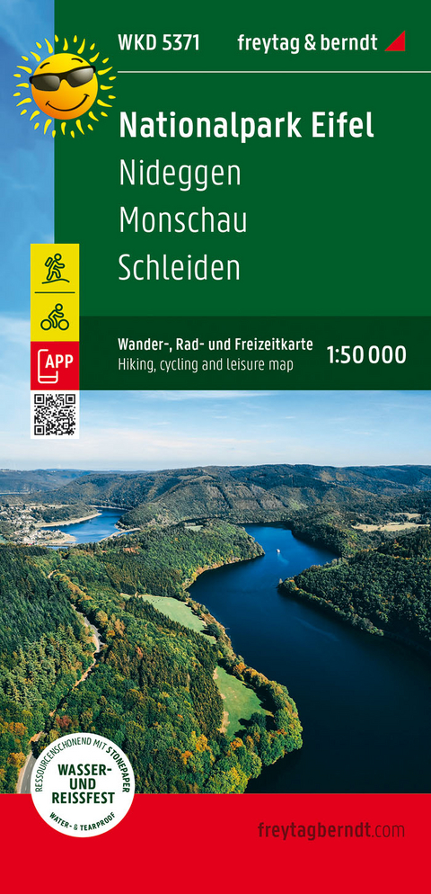 Nationalpark Eifel, Wander-, Rad- und Freizeitkarte 1:50.000, freytag & berndt, WKD 5371