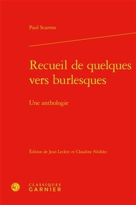 Recueil de Quelques Vers Burlesques - Paul Scarron