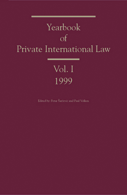 Yearbook of Private International Law - 