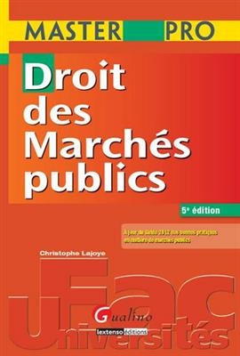 Droit des marchés publics - Christophe Lajoye