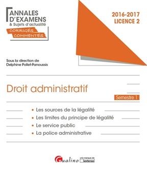 Droit administratif : licence 2 semestre 1 : 2016-2017 -  COLIN -ANC ED-