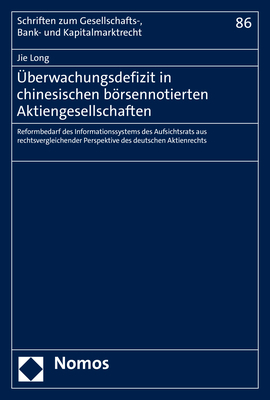 Überwachungsdefizit in chinesischen börsennotierten Aktiengesellschaften - Jie Long