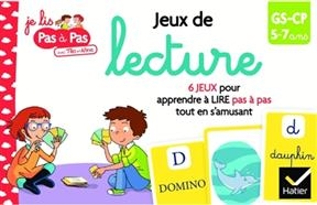 Jeux de lecture, GS-CP, 5-7 ans : 6 jeux pour apprendre à lire pas à pas tout en s'amusant - Nicole Amram, Stéphanie Grison