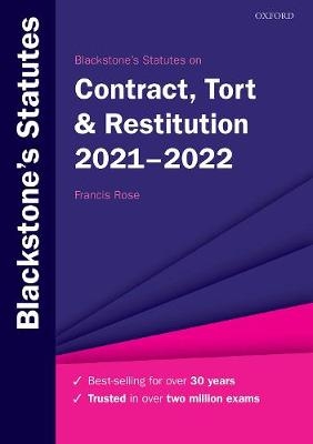 Blackstone's Statutes on Contract, Tort & Restitution 2021-2022 - 