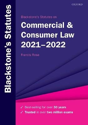 Blackstone's Statutes on Commercial & Consumer Law 2021-2022 - 