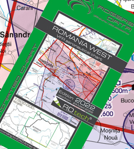 Romania West ICAO VFR Luftfahrtkarte 500k