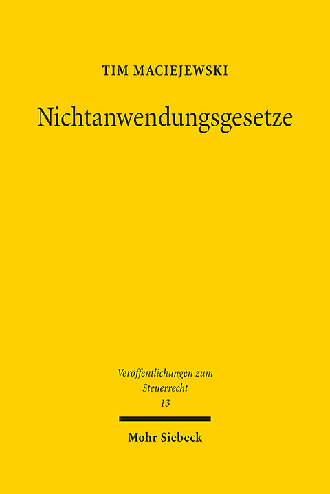 Nichtanwendungsgesetze - Tim Maciejewski