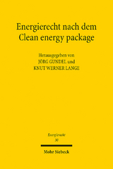 Energierecht nach dem Clean energy package - 