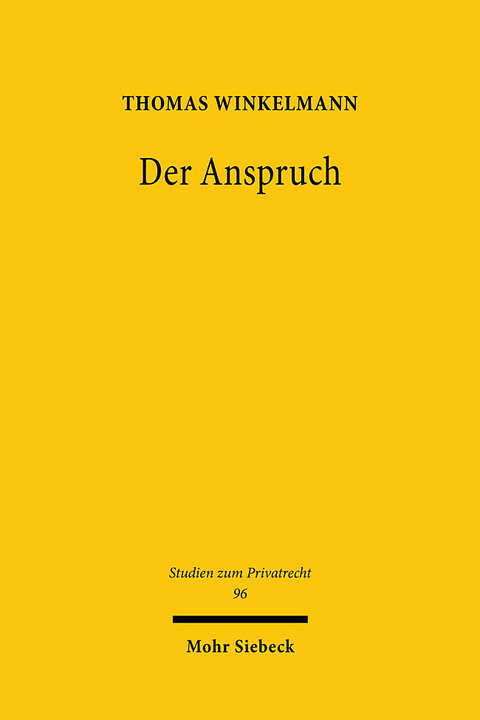 Der Anspruch - Thomas Winkelmann