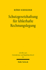 Schutzgesetzhaftung für fehlerhafte Rechnungslegung - Björn Schneider