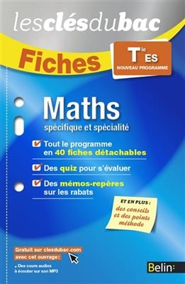 Maths, spécifique et spécialité, terminale ES : nouveau programme - Katia Odiot