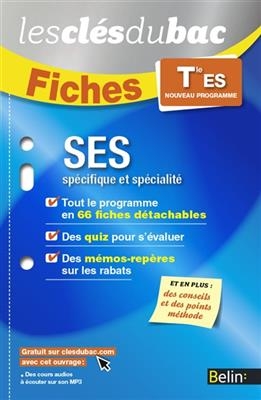 SES, spécifique et spécialité, terminale ES : nouveau programme - Frédérique (1984-....) Giraud, Benoît Ladouceur