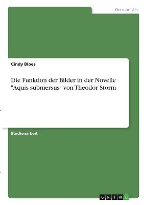 Die Funktion der Bilder in der Novelle "Aquis submersus" von Theodor Storm - Cindy Bloes