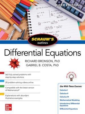 Schaum's Outline of Differential Equations, Fifth Edition - Richard Bronson, Gabriel B. Costa