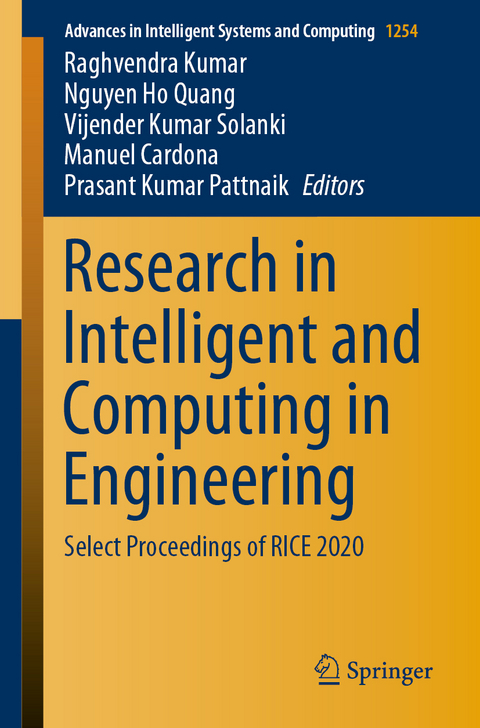 Research in Intelligent and Computing in Engineering - 